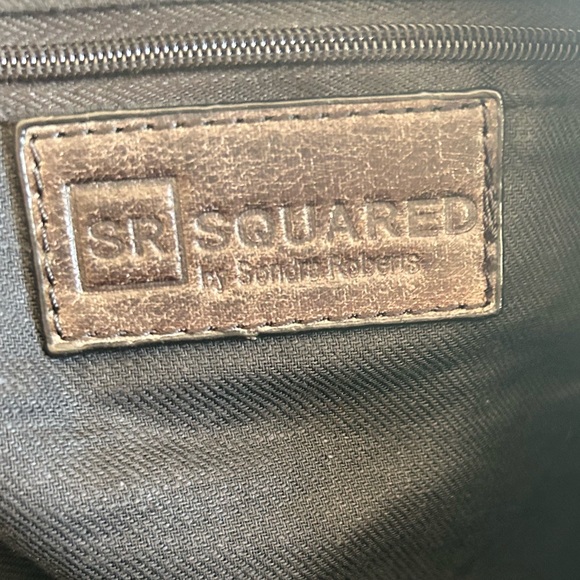 Sondra Robert Squared Vintage Faux Leather Black Rare Shoulder Bag Purse EUC - Picture 14 of 16